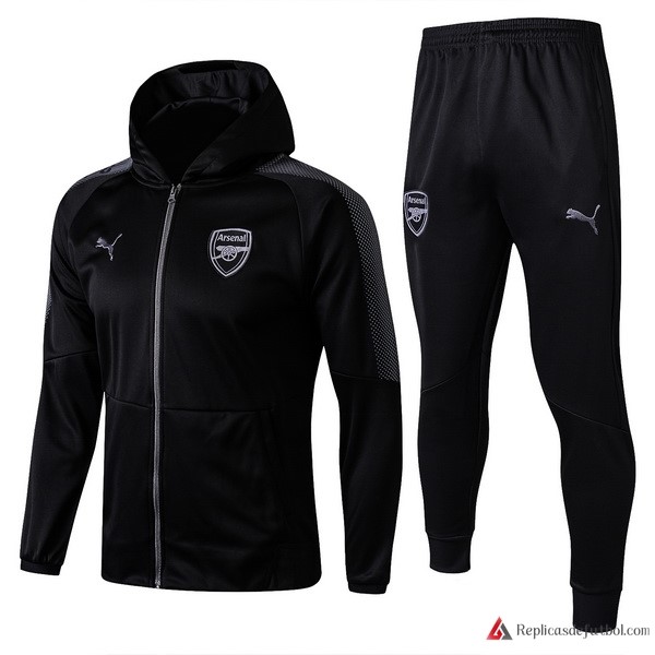 Chandal Arsenal 2017-2018 Negro Gris